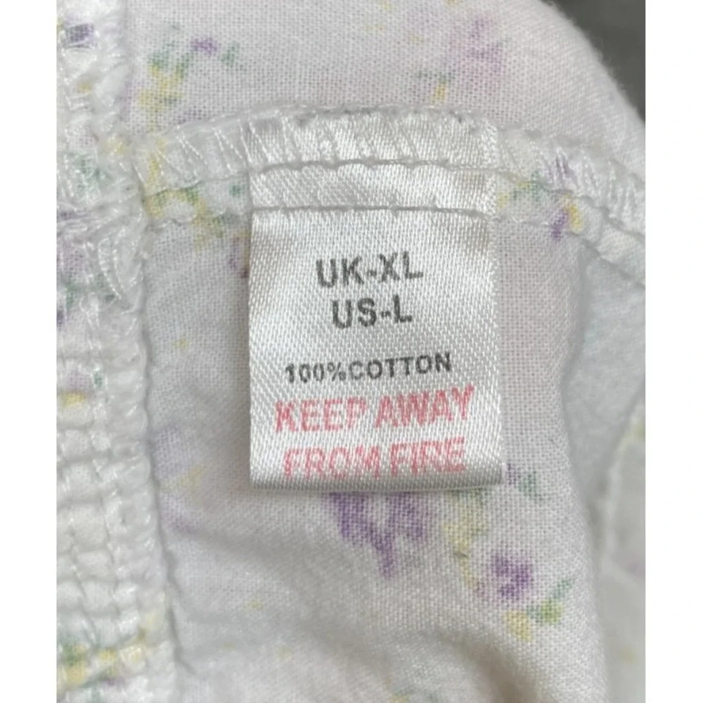 The 1 For U Martha Nightgown Womens L Lilac Rose Eyelet Ruffle Prairie Victorian